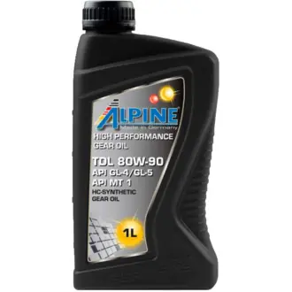 Трансмиссионное масло TDL GL-4 / 5 MT-1 80W-90 синтетическое 1 л ALPINE 0725-1
