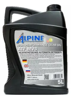 Трансмиссионное масло ATF MVS синтетическое 5 л ALPINE 0730-5