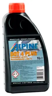 Тормозная жидкость Brake Fluid DOT 4 Plus 1л ALPINE 1337-1