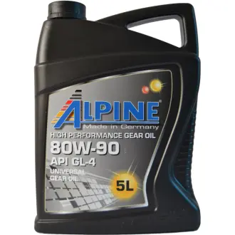 Трансмиссионное масло High Performance Gear Oil GL-5 80W-90 минеральное 5 л ALPINE 0705-5