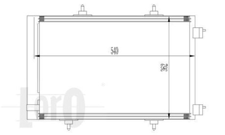 Радіатор кондиціонера Citroen C2/C3/Peugeot 206/207 1.1-1.6D 02- LORO 009-016-0020