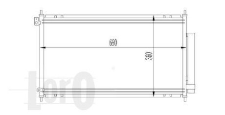 Радіатор кондиціонера Accord VII 2.0/2.4 03-08 LORO 018-016-0014