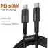 Кабель-USB Toock с Type C на Type C, 60 Вт, 100 Вт TOOCKI TXCTT2YS01 (фото 1)