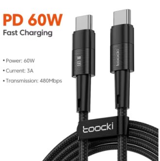Кабель-USB Toock с Type C на Type C, 60 Вт, 100 Вт TOOCKI TXCTT2YS01