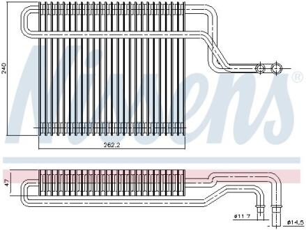 Випаровувач, кондиціонер NISSENS 92347