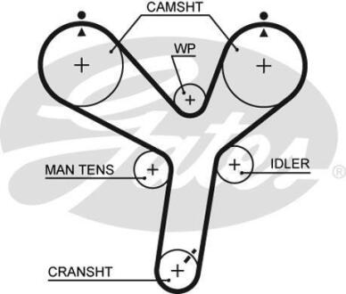 Ремінь ГРМ GATES 5536XS