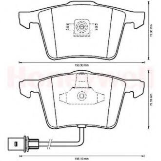 Гальмівні колодки, дискове гальмо (набір) BENDIX 573198B