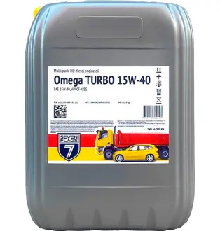 Масло моторное Omega TURBO 15W-40 API CF-4/SG 20 л 7FLAGS 5402118360796