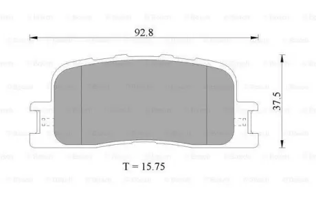 Гальмівні колодки до дисків 0 986 505 403 BOSCH 0986505403