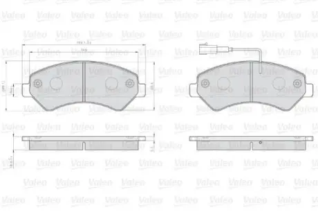 Колодки гальмівні FIAT P. DUCATO 06- VALEO 873466