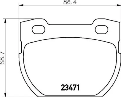 Гальмівні колодки, дискове гальмо (набір) HELLA 8DB355019231