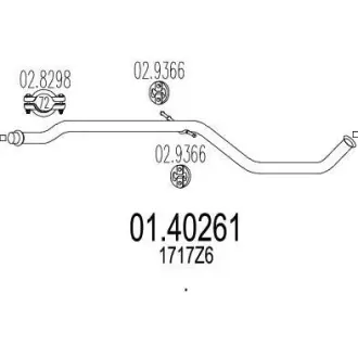Труба вихлопного газу MTS 0140261