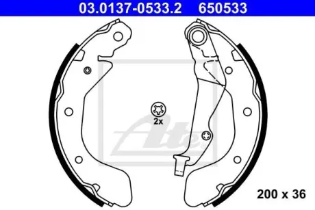 SZCZКKI HAM 03.0137-0533.2 OPEL KARL 1.0 15- ATE 03013705332