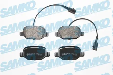 Гальмівні колодки, дискове гальмо (набір) SAMKO 5SP1661