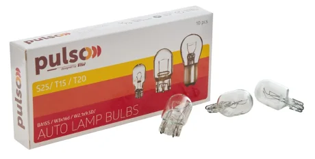 Лампа PULSO/габаритна T20/W3x16q/W21/5W 12В/21/5Вт clear/2 конт VITOL 00000007780