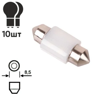 Лампа діодна SJ-4SMD-3030-31мм ceramic 10693 VITOL 00000052904