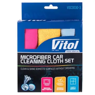 Набір ганчірок мікрофібра VSC3030-3 VITOL 00000045531