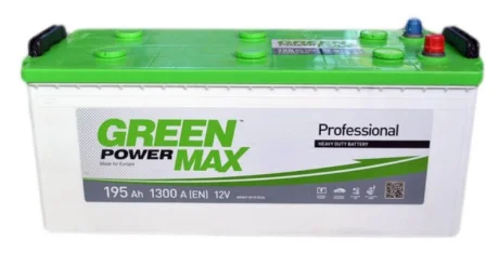 Аккумулятор автомобильный MAX 195Ah боковая(+/-) GREEN POWER 000022378