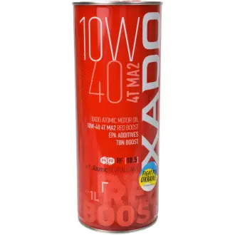 Моторное масло 4T Atomic Red Boost 10W-40 синтетическое 1 л XADO XA 26132