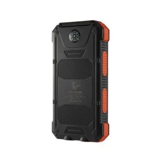 Повербанк 20000 mAh + 1 сонячна панель, 2 USB вихода заряд через MicroUSB, USB Type-C KVANT SC17-2
