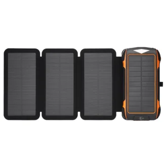 Повербанк 20000 mAh + 4 сонячні панелі, 2 USB вихода, заряд через MicroUSB, Type- C KVANT SC26/3