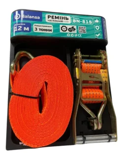 Стяжний ремінь 3 т 12 м BN-813 BALANSA BN-815