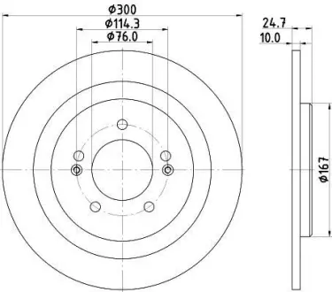 Диск гальмівний 55392PRO HELLA 8DD355118241