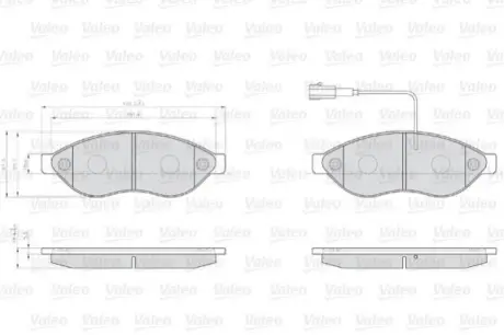 Колодки гальмівні FIAT P. DUCATO 2,0-3,0D 06- VALEO 873468