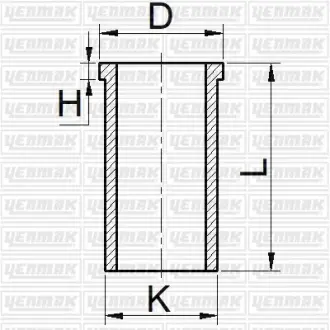 Гільза циліндра (розмір отв. 79 / STD) (Y 1.7 DT) (Дизель, 4ц) YENMAK 51-65814-000