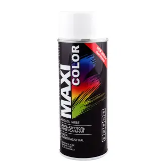 Емаль аерозольна універсальна декоративна RAL 9003 сигнально-білий 400 мл MAXI COLOR MX9003