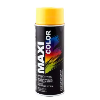 Емаль аерозольна універсальна декоративна RAL 1018 цинково-жовтий 400 мл MAXI COLOR MX1018
