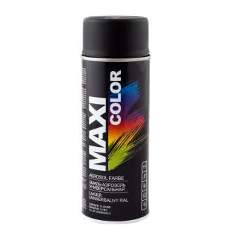 Емаль аерозольна універсальна декоративна RAL 9005M чорна матова 400 мл MAXI COLOR MX9005M