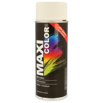 Емаль аерозольна універсальна декоративна RAL 9010 біла матова 400 мл MAXI COLOR MX9010M