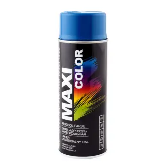 Емаль аерозольна універсальна декоративна RAL 5010 темно-синя 400 мл MAXI COLOR MX5010