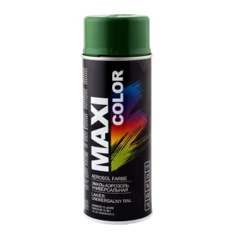 Емаль аерозольна універсальна декоративна RAL 6002 зелена 400 мл MAXI COLOR MX6002