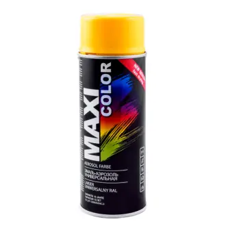 Емаль аерозольна універсальна декоративна RAL 1021 жовта 400 мл MAXI COLOR MX1021