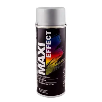 Емаль аерозольна з ефектом металік срібна 400 мл MAXI COLOR MX0021