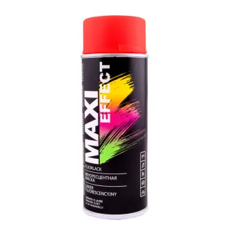 Емаль аерозольна флуоресцентна червона 400 мл MAXI COLOR MX0016