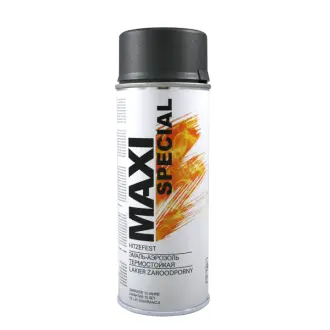 Емаль аерозольна термостійка антрацит 400 мл MAXI COLOR MX0014