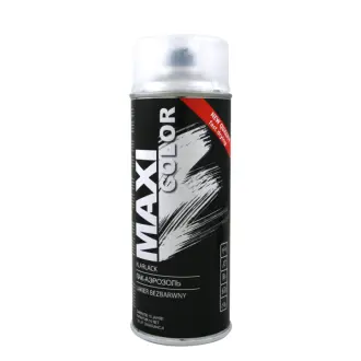 Безкольоровий аерозольний лак матовий 400 мл MAXI COLOR MX0006 (фото 1)