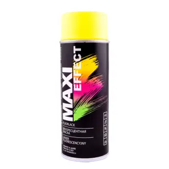 Емаль аерозольна флуоресцентна жовта 400 мл MAXI COLOR MX0017