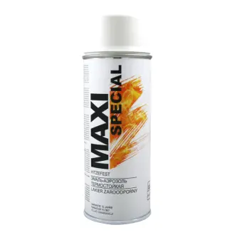 Емаль аерозольна термостійка біла 400 мл MAXI COLOR MX0013
