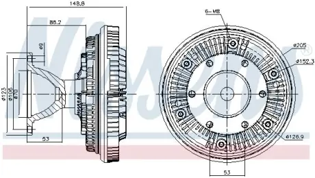 Віскомуфта вентилятора радіатора NISSENS 86146