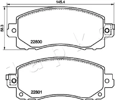 Колодки гальмівні передні Subaru Fofester, Impreza, XV (15-) JAPKO 50713