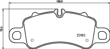Комплект гальмівних колодок BREMBO P 65 041