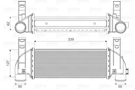 Інтеркулер FORD TOURNEO CONNECT, TRANSIT CONNECT 1.8/1.8D 06.02-12.13 VALEO 818353