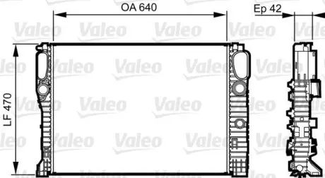 Радіатор, охолодження двигуна VALEO 732855