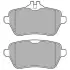 Комплект гальмівних колодок задн, MERCEDES S (C217), S (W222, V222, X222), SL (R231) 2.2DH-4.7 01.12-07.20 DELPHI LP2659 (фото 1)