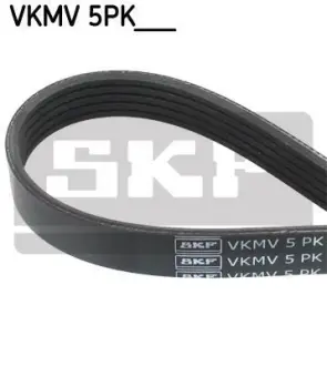 Поліклиновий ремінь (5PK1646) HYUNDAI ACCENT III, ACCENT IV, GETZ, I10 I, I20 I, I30, IX20, IX35, KIA CEED, PICANTO I, PRO CEED, RIO II, RIO III, SOUL I, VENGA 1.1D-1.7D 03.05- SKF VKMV5PK1646
