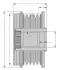 Шків генератора INFINITI EX, FX, M, NISSAN NAVARA NP300, PATHFINDER III, QASHQAI I 1.6/3.0D 02.07- HELLA 9XU358039081 (фото 2)